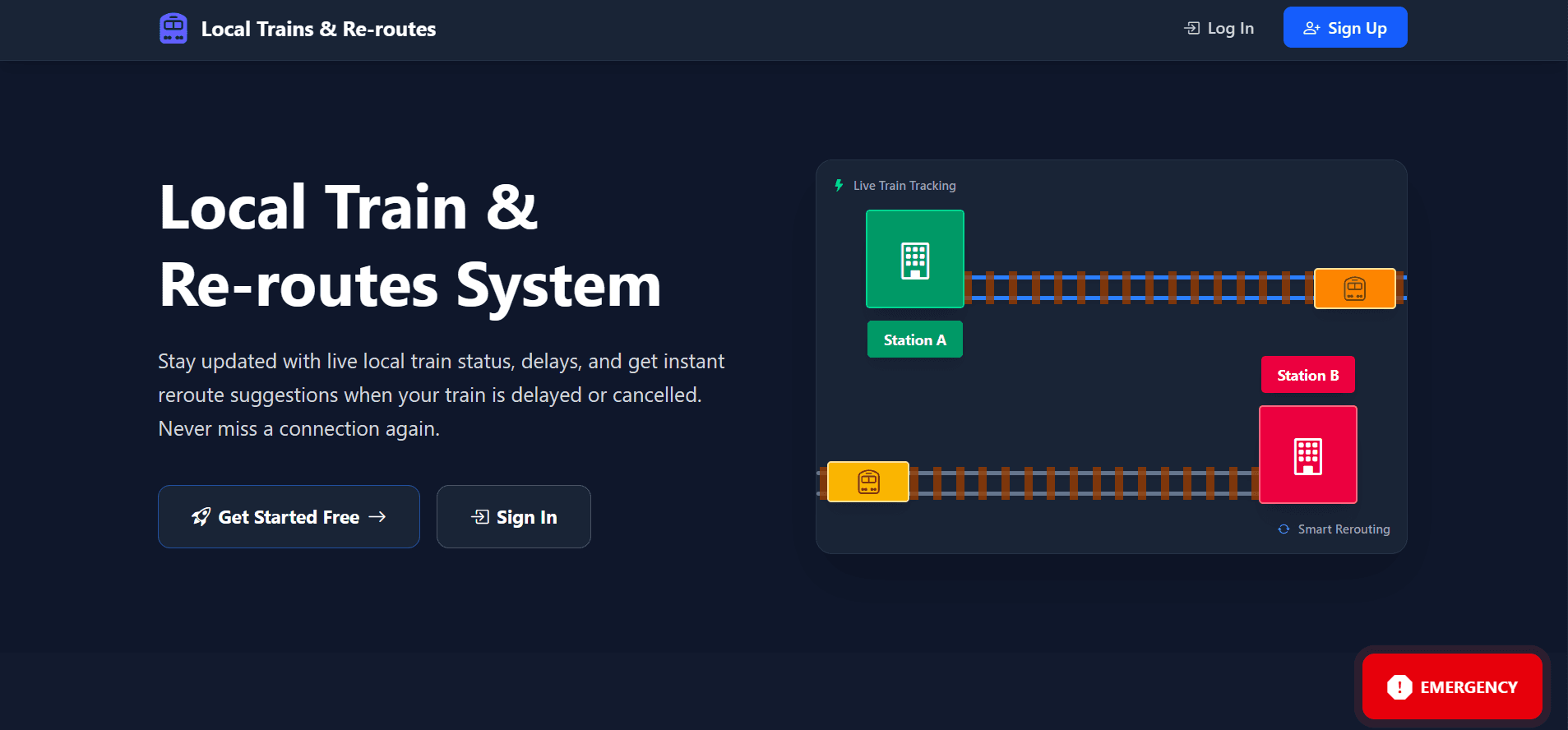 Local Train & Reroutes System